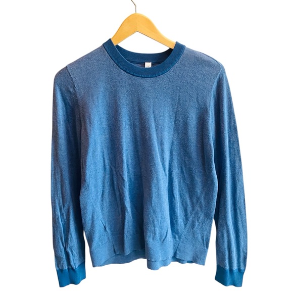 Lululemon Silk-Blend Crewneck Sweater Light Blue Size 8 - Picture 5 of 9